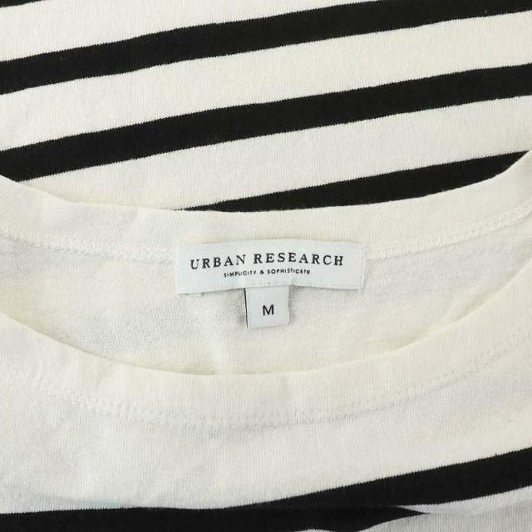 URBAN RESEARCH(アーバンリサーチ)のアーバンリサーチ リラックスボートネックボーダーショートスリーブ M 黒 白 レディースのトップス(Tシャツ(半袖/袖なし))の商品写真