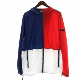 トミー(TOMMY)のTOMMY JEANS カラーブロックライトウェイトジャケット XL 赤 青 白(ブルゾン)