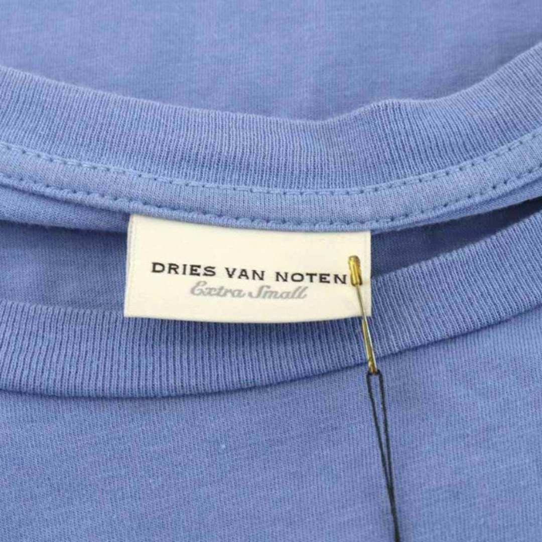 DRIES VAN NOTEN(ドリスヴァンノッテン)のドリスヴァンノッテン Tシャツ カットソー 半袖 刺繍 XS ピンク 水色 レディースのトップス(Tシャツ(半袖/袖なし))の商品写真