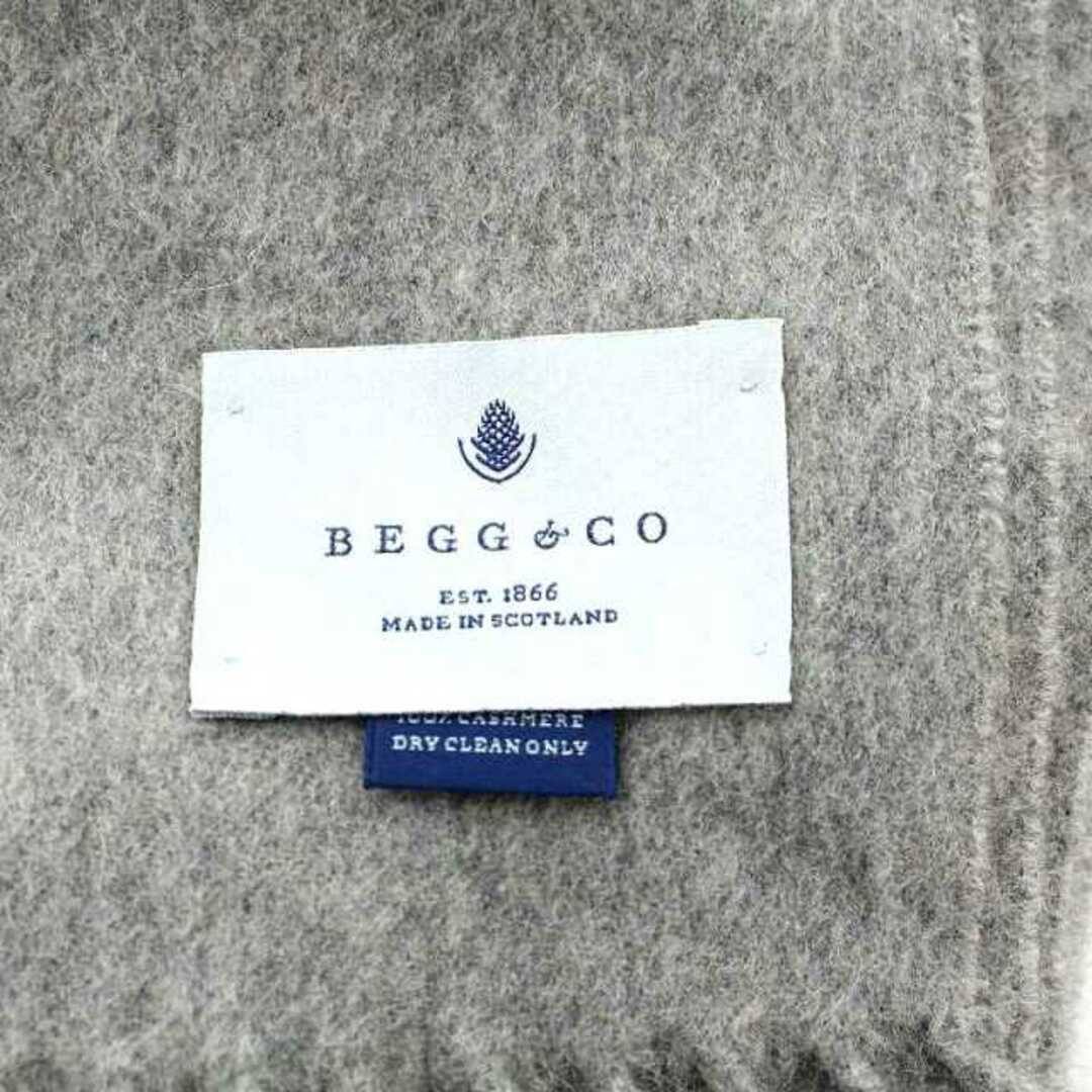 ベグアンドコー Begg&Co ストール マフラー カシミヤ フリンジ グレー ...