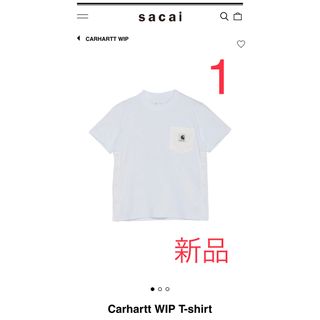 １　sacai × Carhartt WIP Tシャツ　水色　サカイ　新品