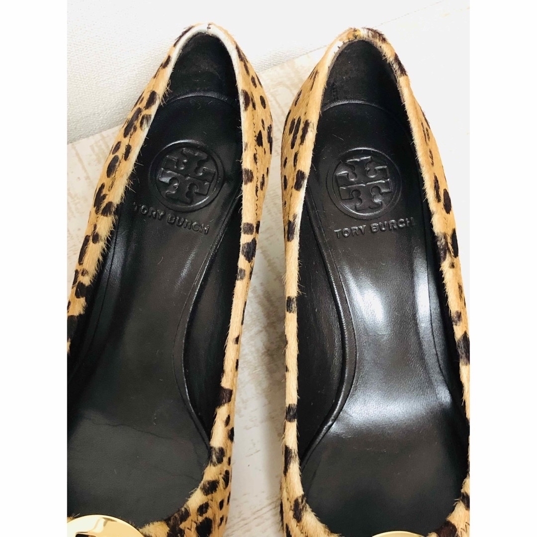 Tory Burch - [美品] TORY BURCH 豹柄ハラコウェッジソール 24㎝の通販 ...