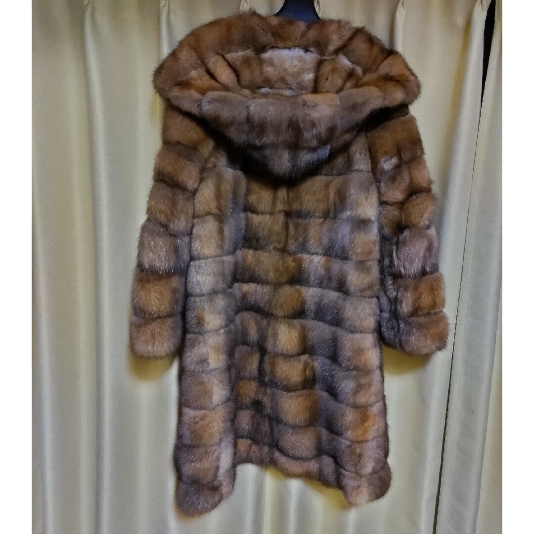 ロシアンセーブル、ロングコート、ソボル レディースのジャケット/アウター(毛皮/ファーコート)の商品写真