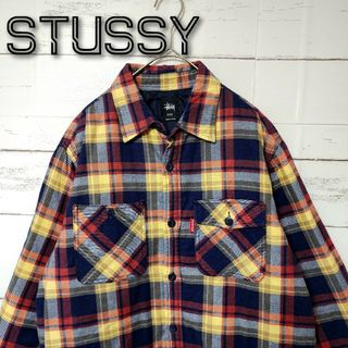 ステューシー(STUSSY)の《超希少》STUSSY ステューシー ネルシャツ イエロー ネイビー チェック(シャツ)