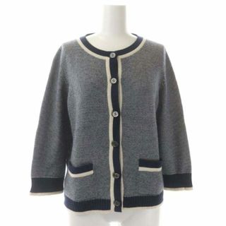 シャネル(CHANEL)のシャネル 08C COCO カーディガン 長袖 ニット カシミヤ ボーダー 42(カーディガン)