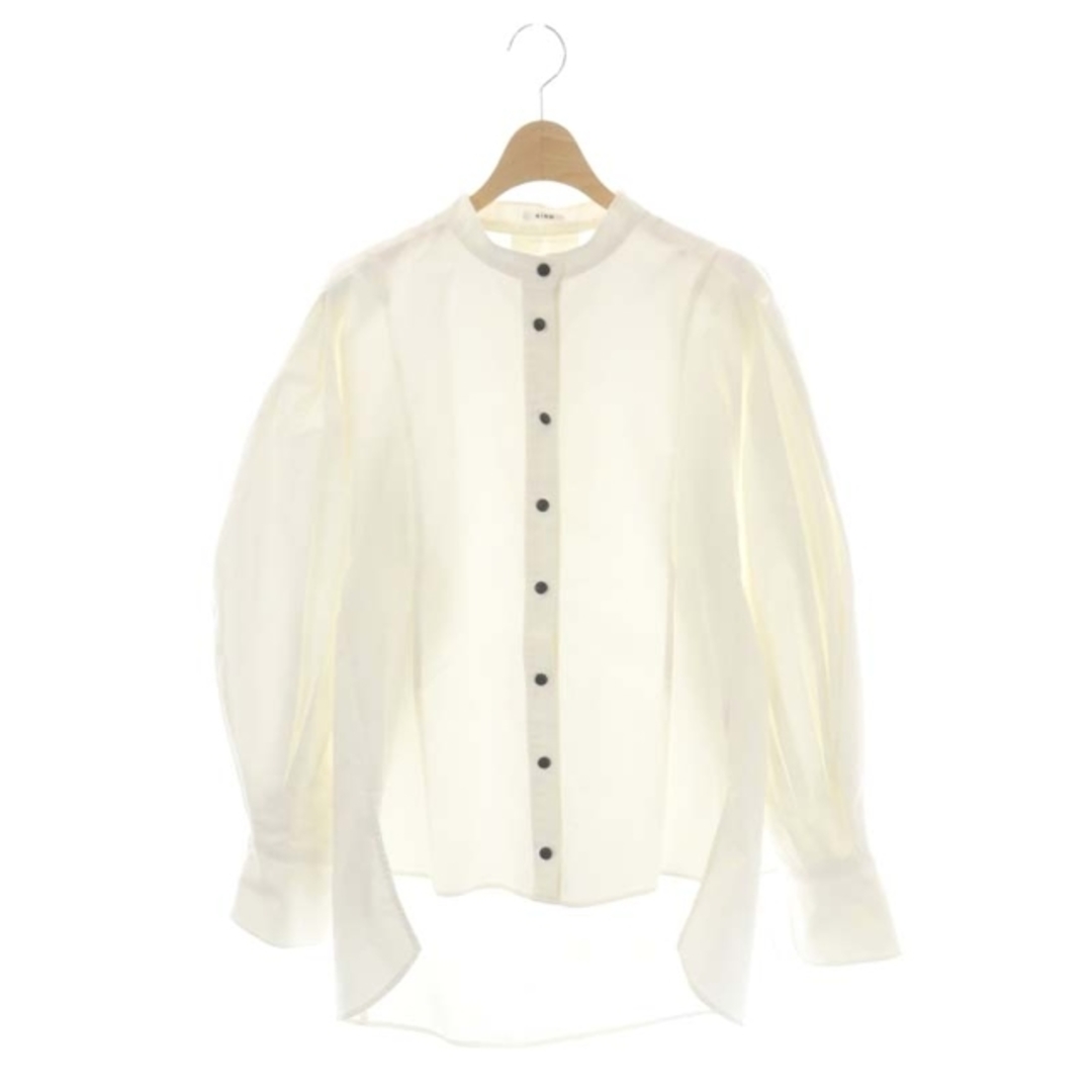 other(アザー)のリコ Lantern sleeve jacket shirt ノーカラー F 白 レディースのジャケット/アウター(その他)の商品写真