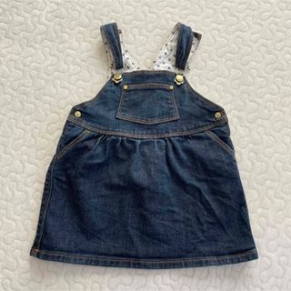 PETIT BATEAU - プチバトー◇デニム サロペット スカート キッズ