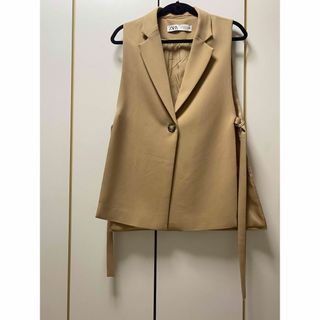 ZARA ザラ ジレ ベスト ベージュ M