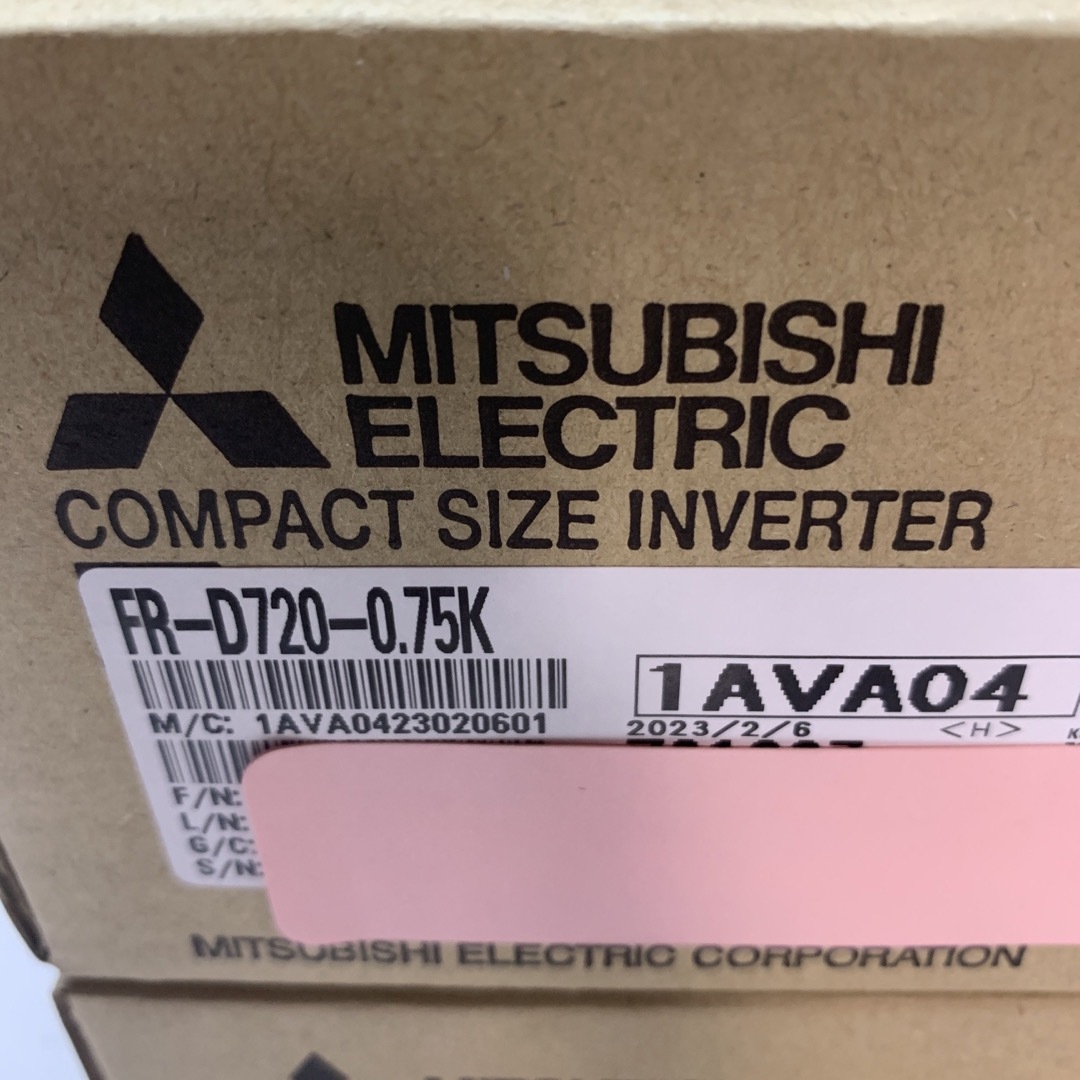 新品未開封 三菱電機 FR-D720-0.75K 2台 インバータ-