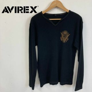 アヴィレックス(AVIREX)のAVIREX 刺繍長袖Tシャツ　サイズM(Tシャツ/カットソー(七分/長袖))