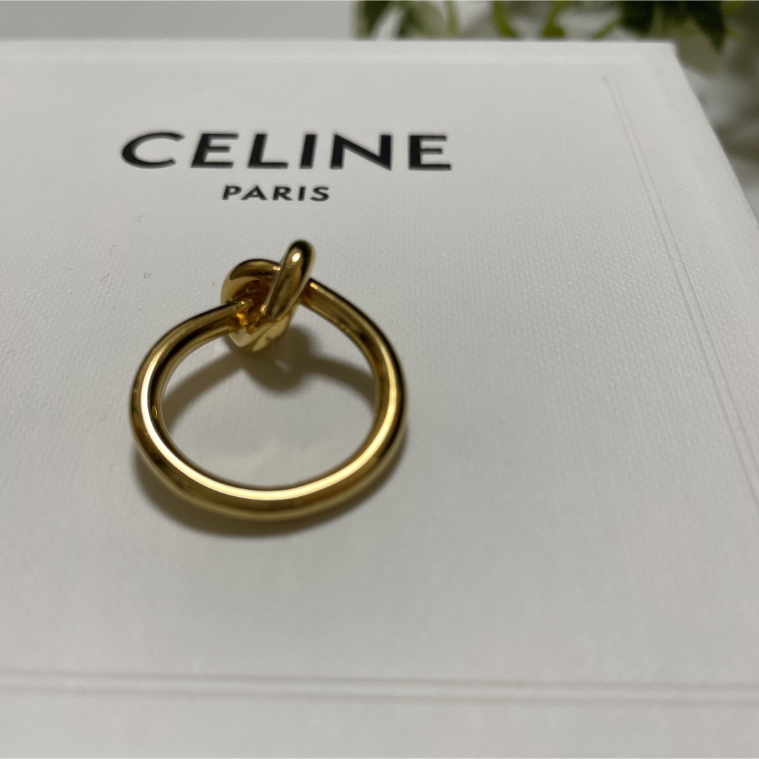 CELINE ノットリング 50 8号ゴールドメタル　リング　指輪