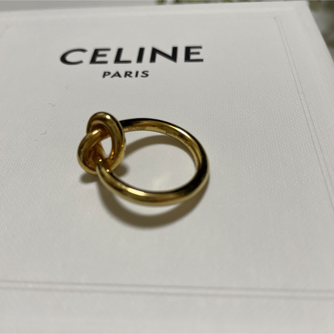 CELINE ノットリング 50 8号ゴールドメタル　リング　指輪