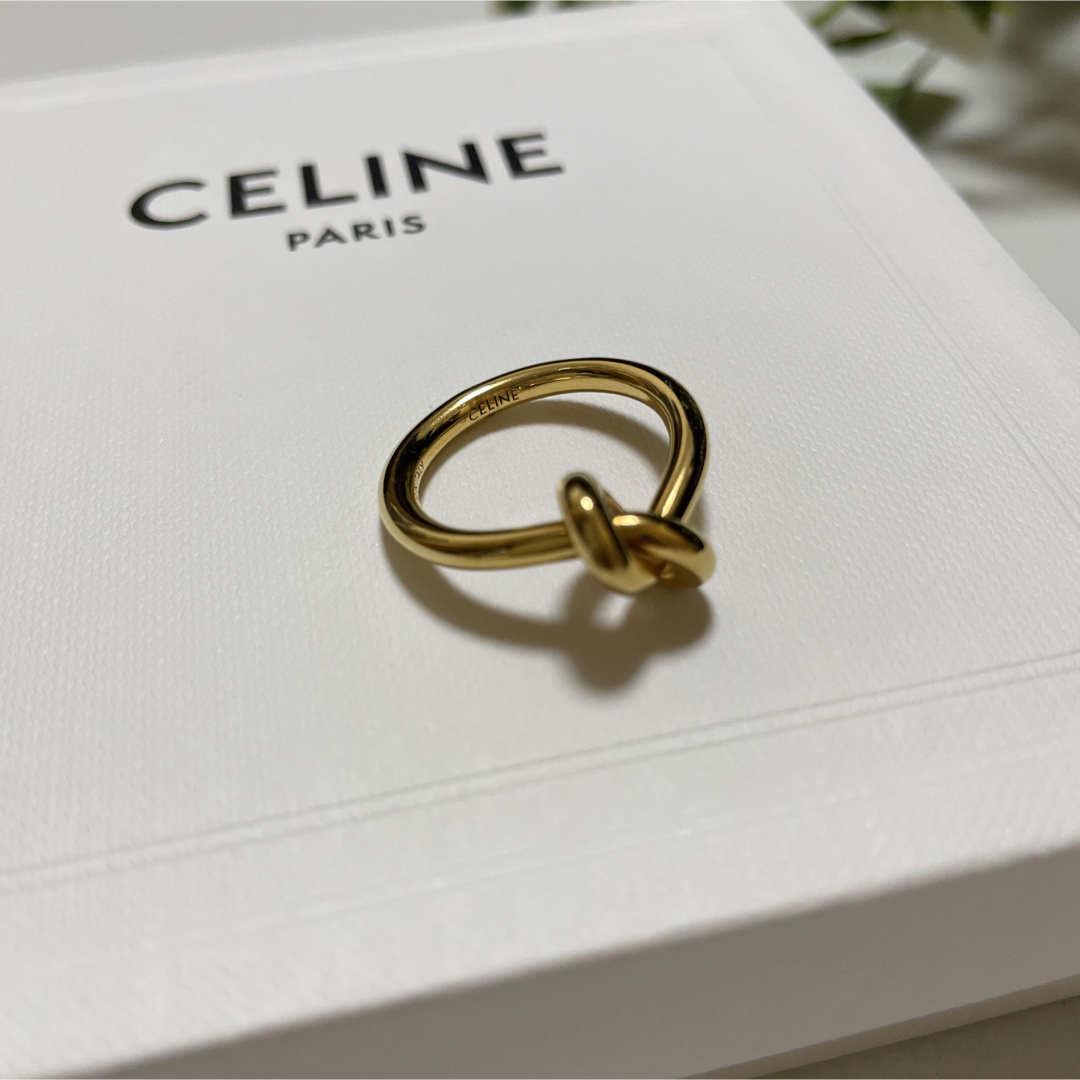 CELINE ノットリング 50 8号ゴールドメタル　リング　指輪