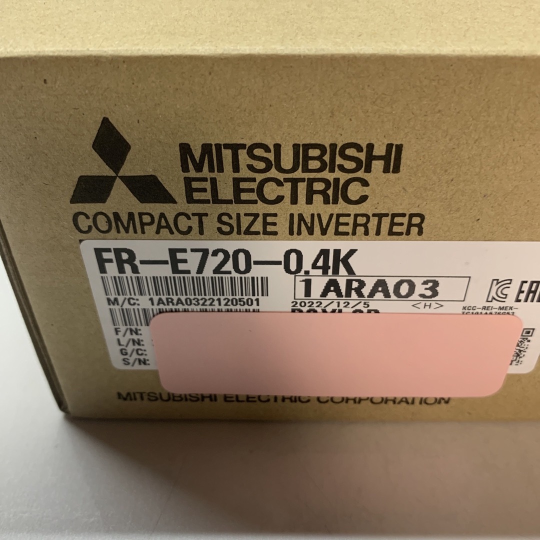 三菱電機 新品未開封 三菱電機 FR-E720-0.4K 1台 インバータの通販 by fasan's_shop ｜ミツビシデンキならラクマ
