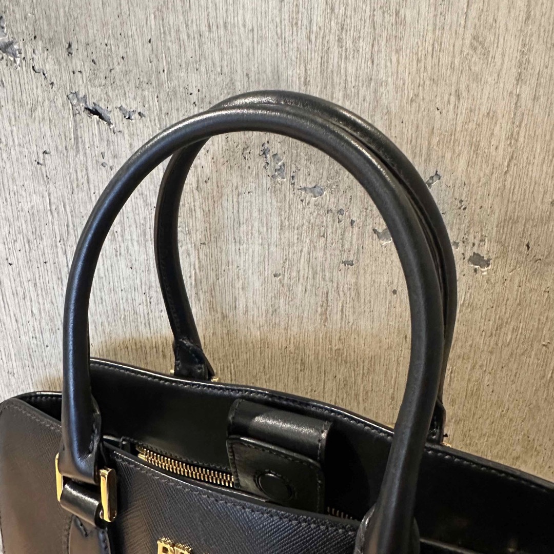 PRADA サフィアーノ 1BA113 ブラック ショルダーバッグ ハンドバッグ-