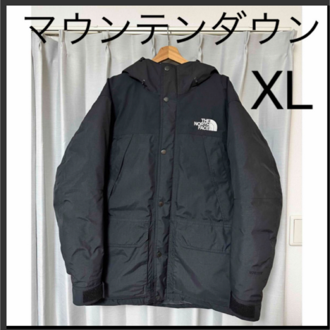 ノースフェイス　マウンテンダウンパーカー　ダウン　ブラック　XL 美品 | フリマアプリ ラクマ