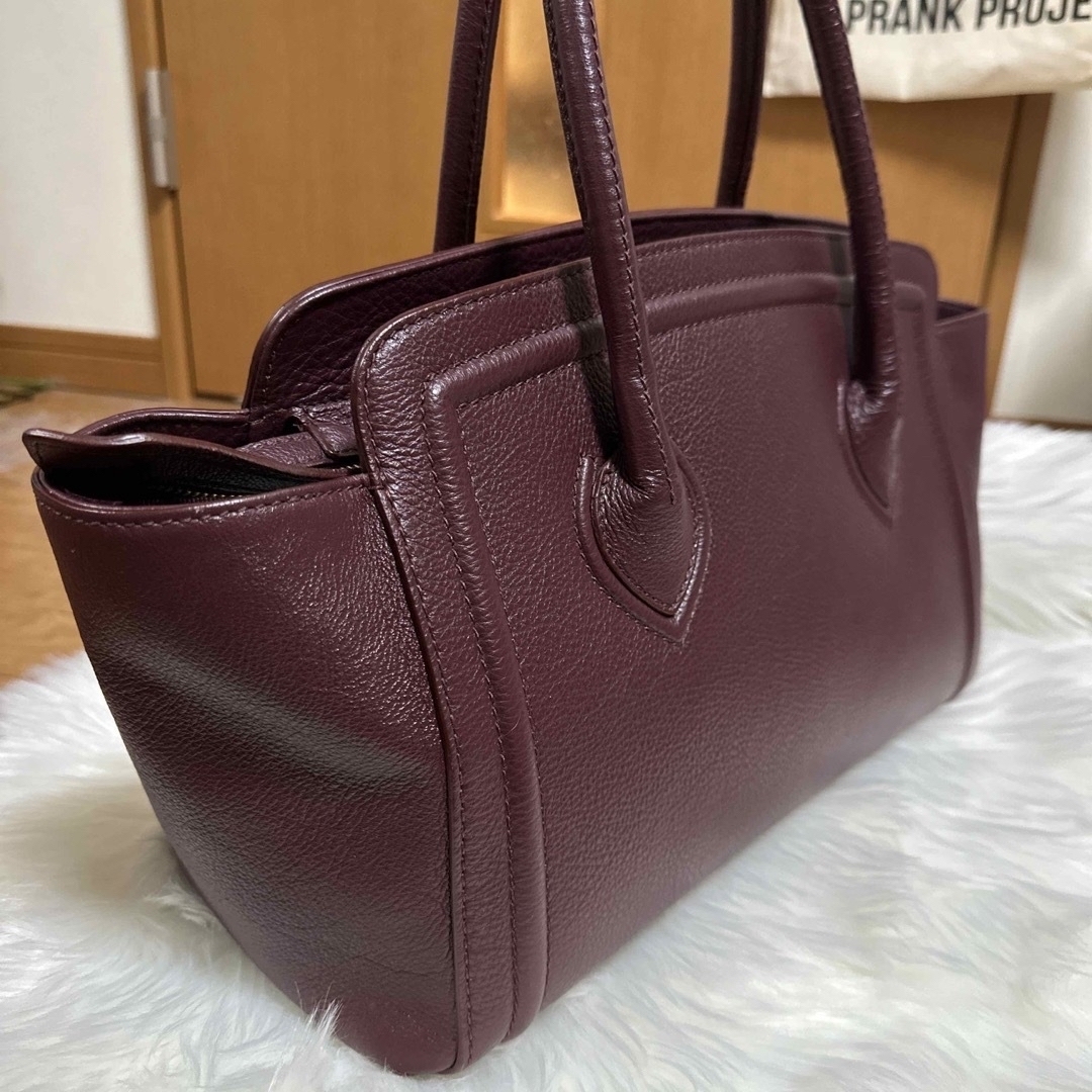 FURLA 極美品✨カレッジトートバッグ レザー 肩がけ 紺