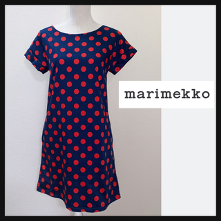 marimekko TEPEU / red 膝丈ワンピース