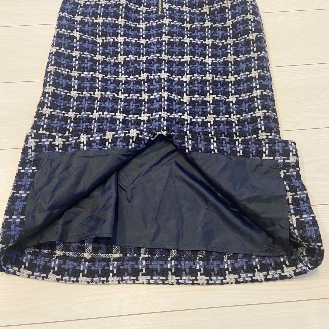 UNTITLED - 【最終値下げ】UNTITLED ツイードチェックタイトスカート