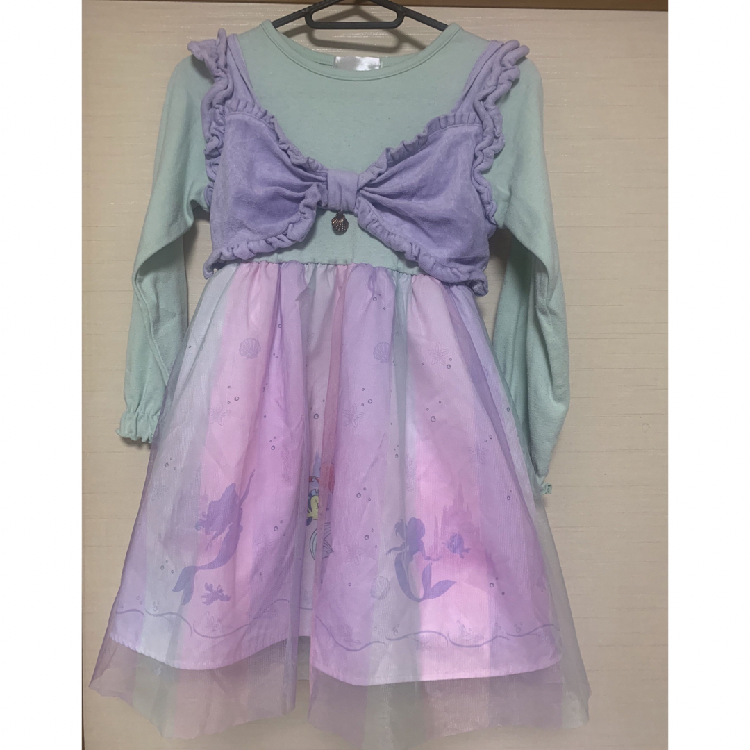 Disney(ディズニー)のアリエル　ワンピース キッズ/ベビー/マタニティのキッズ服女の子用(90cm~)(ワンピース)の商品写真