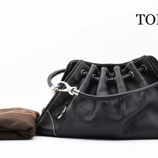 トッズ(TOD'S)の極美品　TODS ハンドバッグ　レザー　ブラック　シルバー金具　23092203(ハンドバッグ)