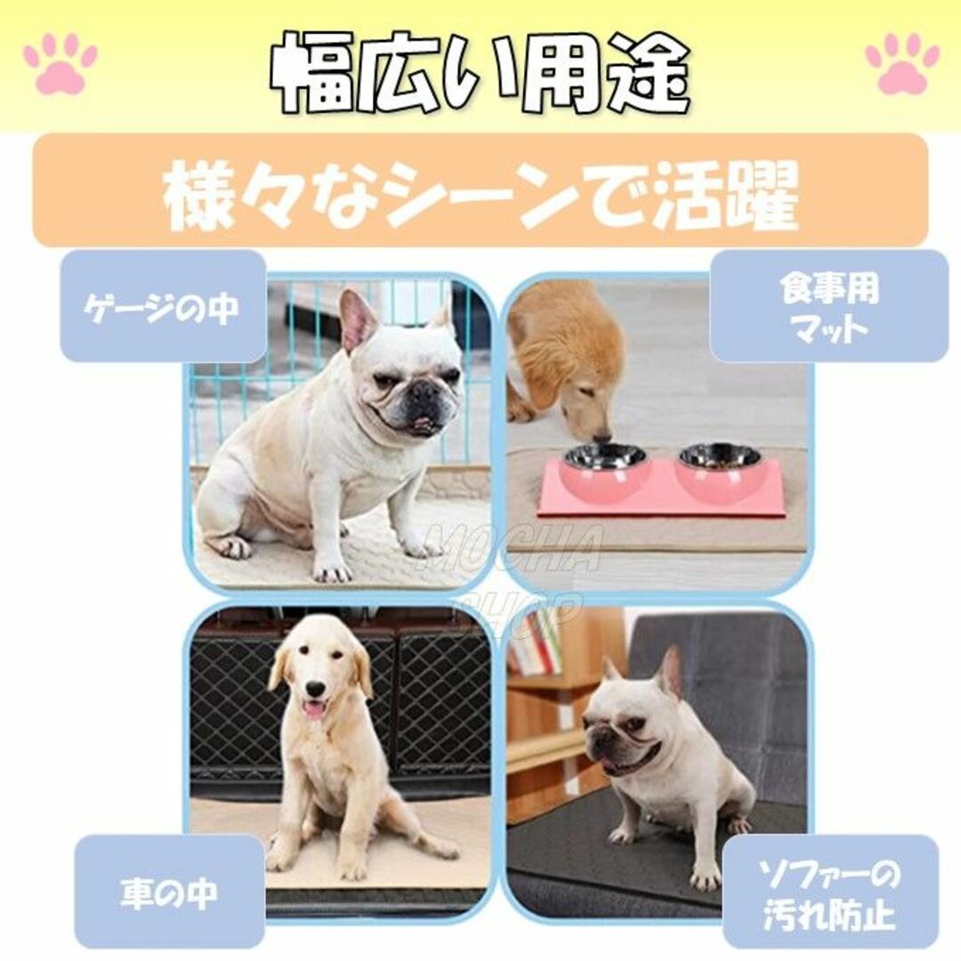 Lグレー5枚 洗える ペットマット ペットシーツ トイレシート 防水 犬 猫