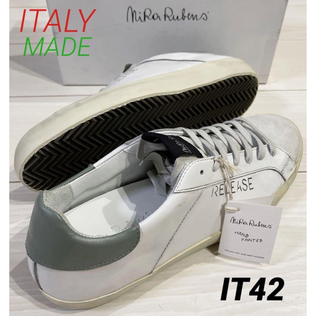 新品】Nira Rubens(ニラルーベンス) ホワイト 42 イタリア製 - スニーカー