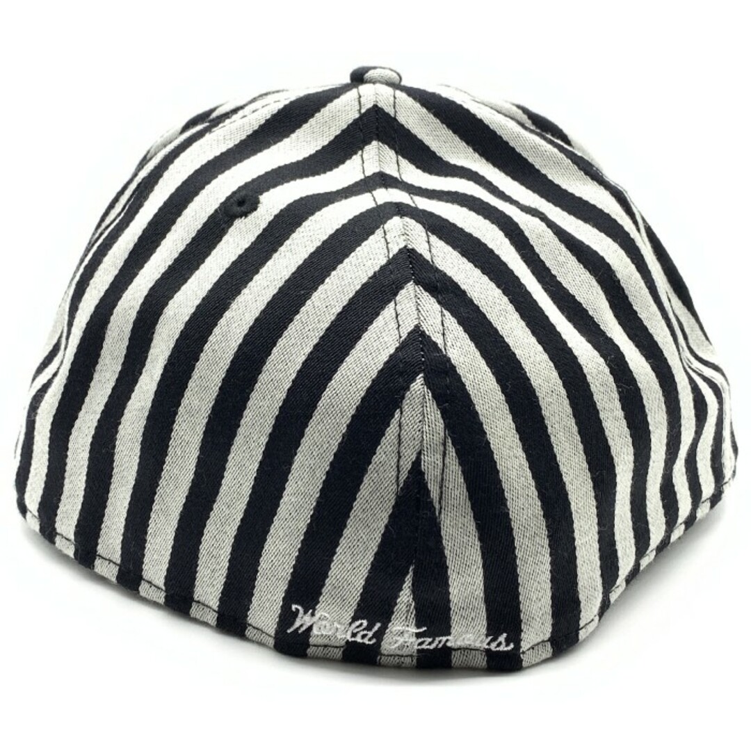 Supreme(シュプリーム)のSUPREME シュプリーム 13AW Striped Box Logo New Era 59FIFTY ストライプ ボックスロゴ ニューエラキャップ ブラック グレー Size 8 (63.5cm) メンズの帽子(キャップ)の商品写真