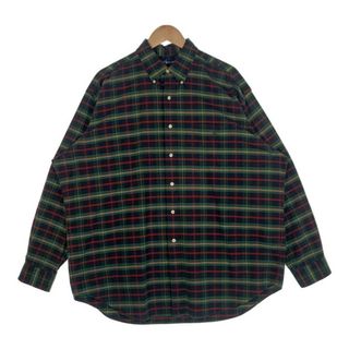 ラルフローレン(Ralph Lauren)のRalph Lauren ラルフローレン BIG SHIRT ビッグシャツ ボタンダウンチェックシャツ 胸ポケット グリーン Size L(シャツ)