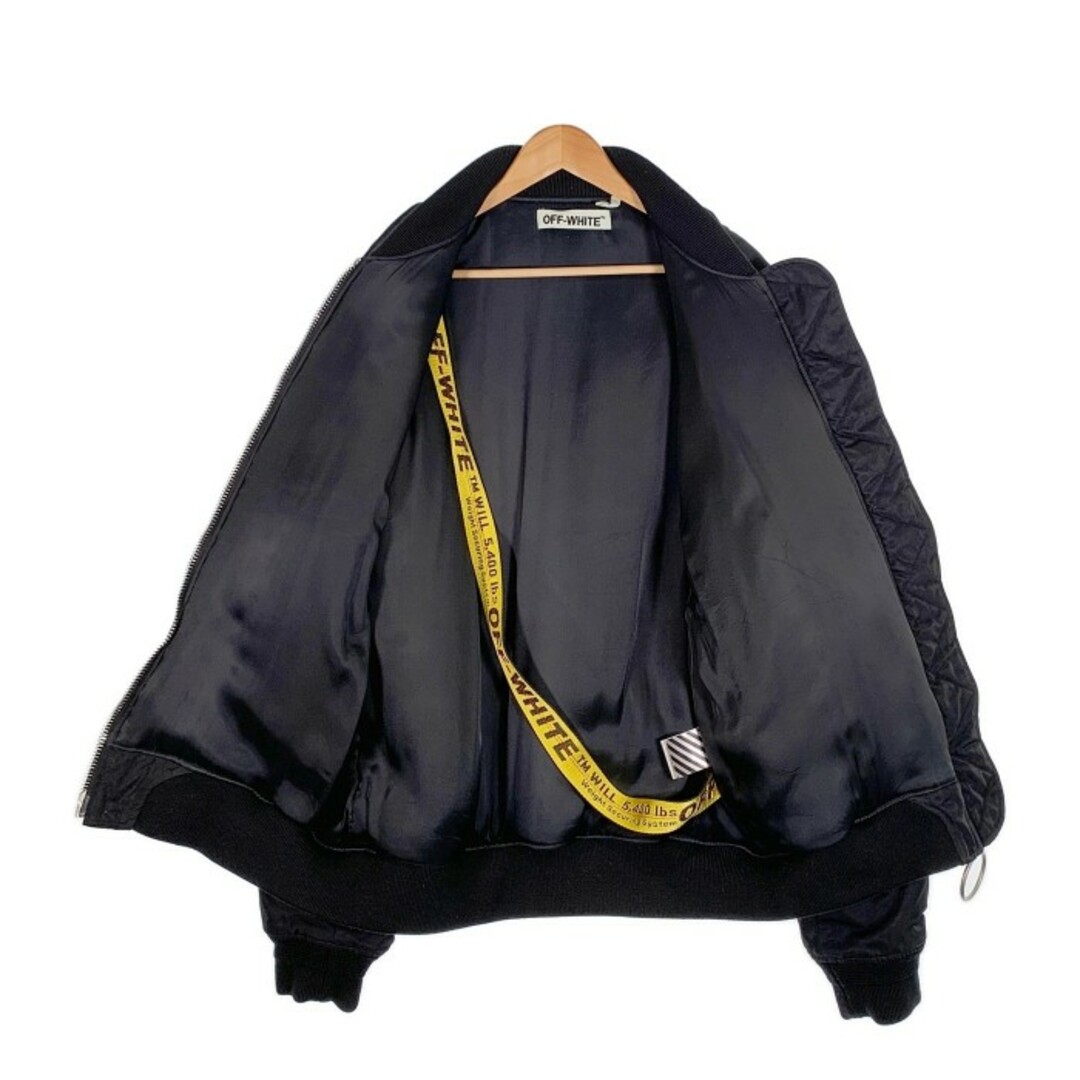 OFF-WHITE オフホワイト 16AW Bomber Jacket MA-1 ボンバージャケット バックプリント ブラック Size XL