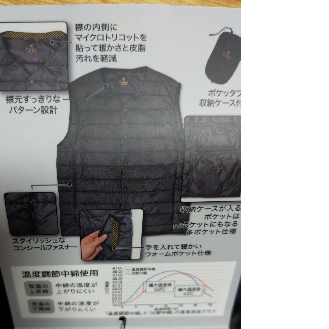 しまむら(シマムラ)のしまむら　CLOSSHI  プレミアム　ダウンベスト　Ｌ メンズのジャケット/アウター(ダウンベスト)の商品写真