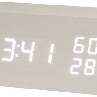 アクタス(ACTUS)の置き時計　白　定価3850円　wood led clock (その他)