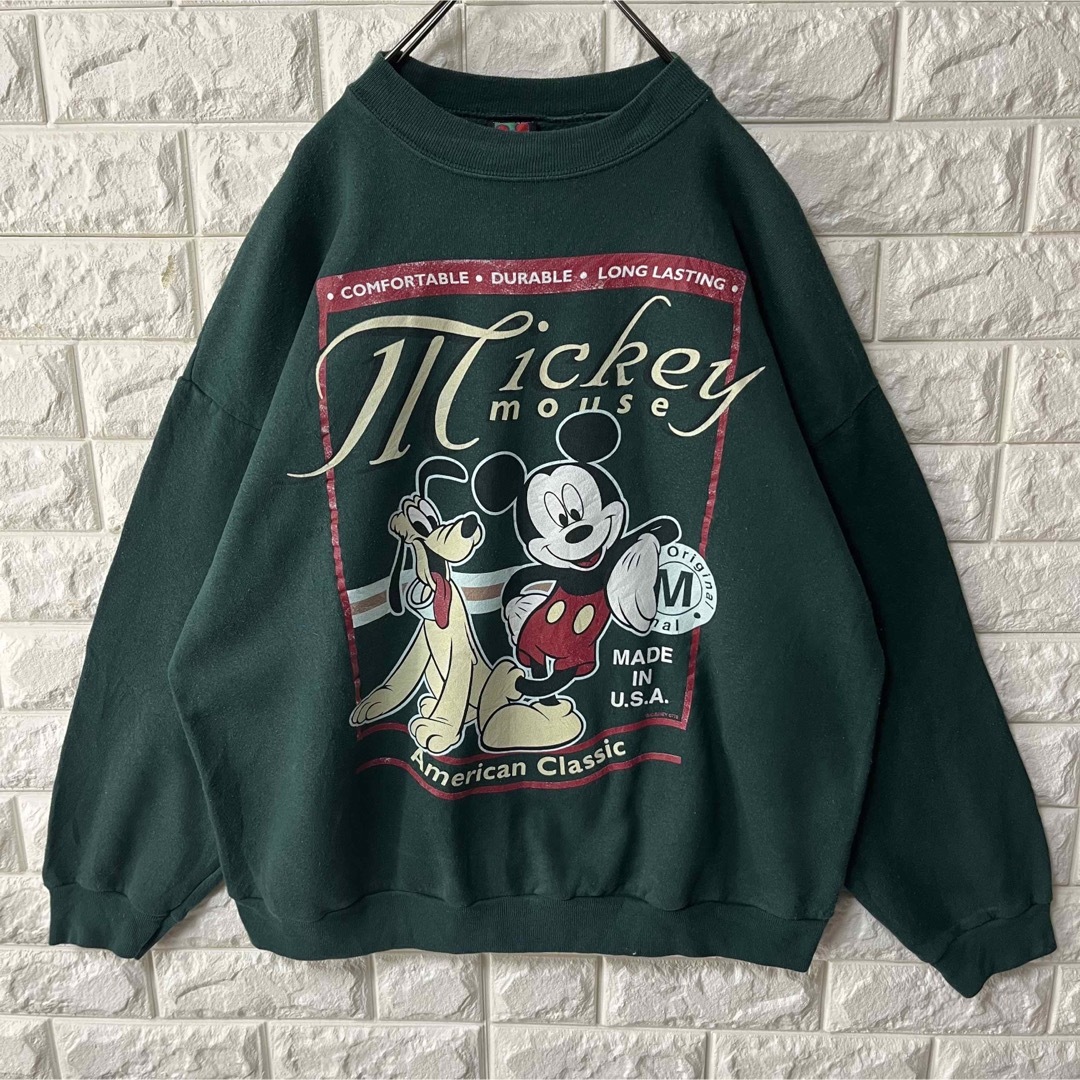 Disney(ディズニー)の【DISNEY】90s ディズニー クルーネックスウェット ミッキーマウス メンズのトップス(スウェット)の商品写真