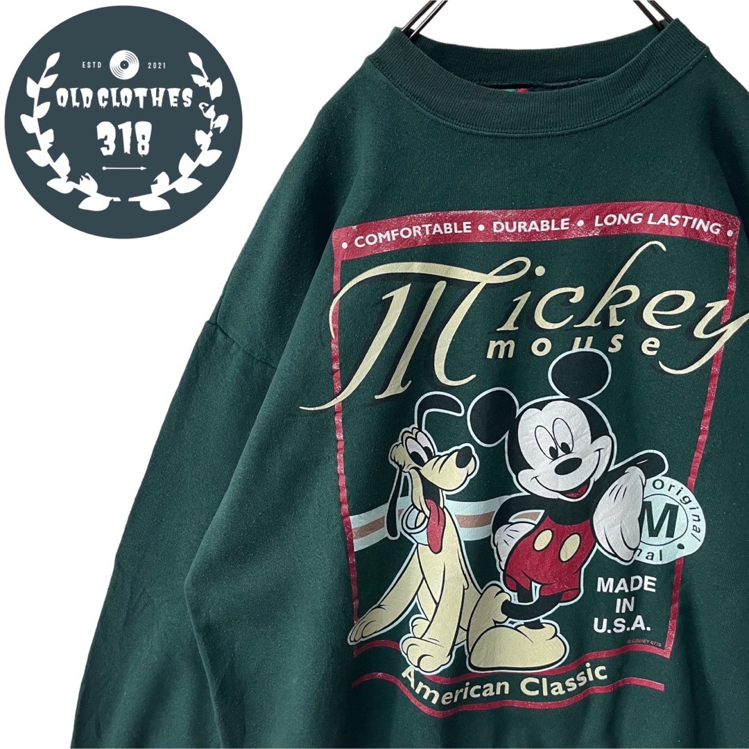 Disney(ディズニー)の【DISNEY】90s ディズニー クルーネックスウェット ミッキーマウス メンズのトップス(スウェット)の商品写真