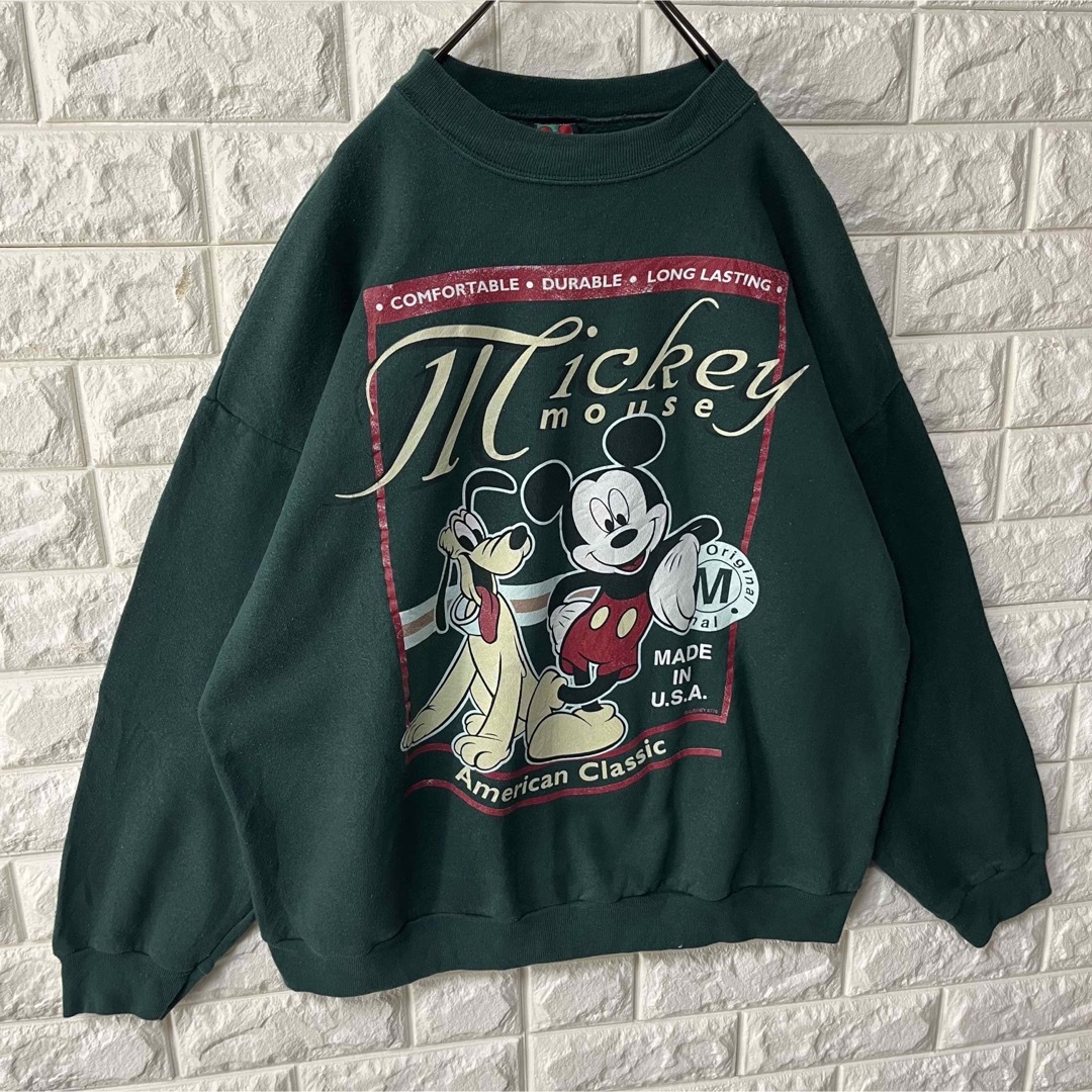 Disney(ディズニー)の【DISNEY】90s ディズニー クルーネックスウェット ミッキーマウス メンズのトップス(スウェット)の商品写真