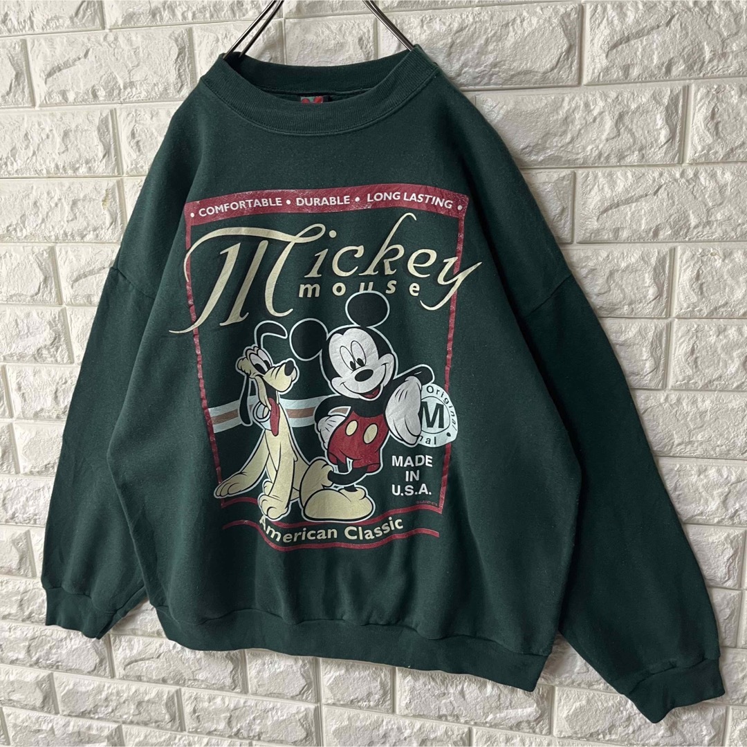 Disney(ディズニー)の【DISNEY】90s ディズニー クルーネックスウェット ミッキーマウス メンズのトップス(スウェット)の商品写真