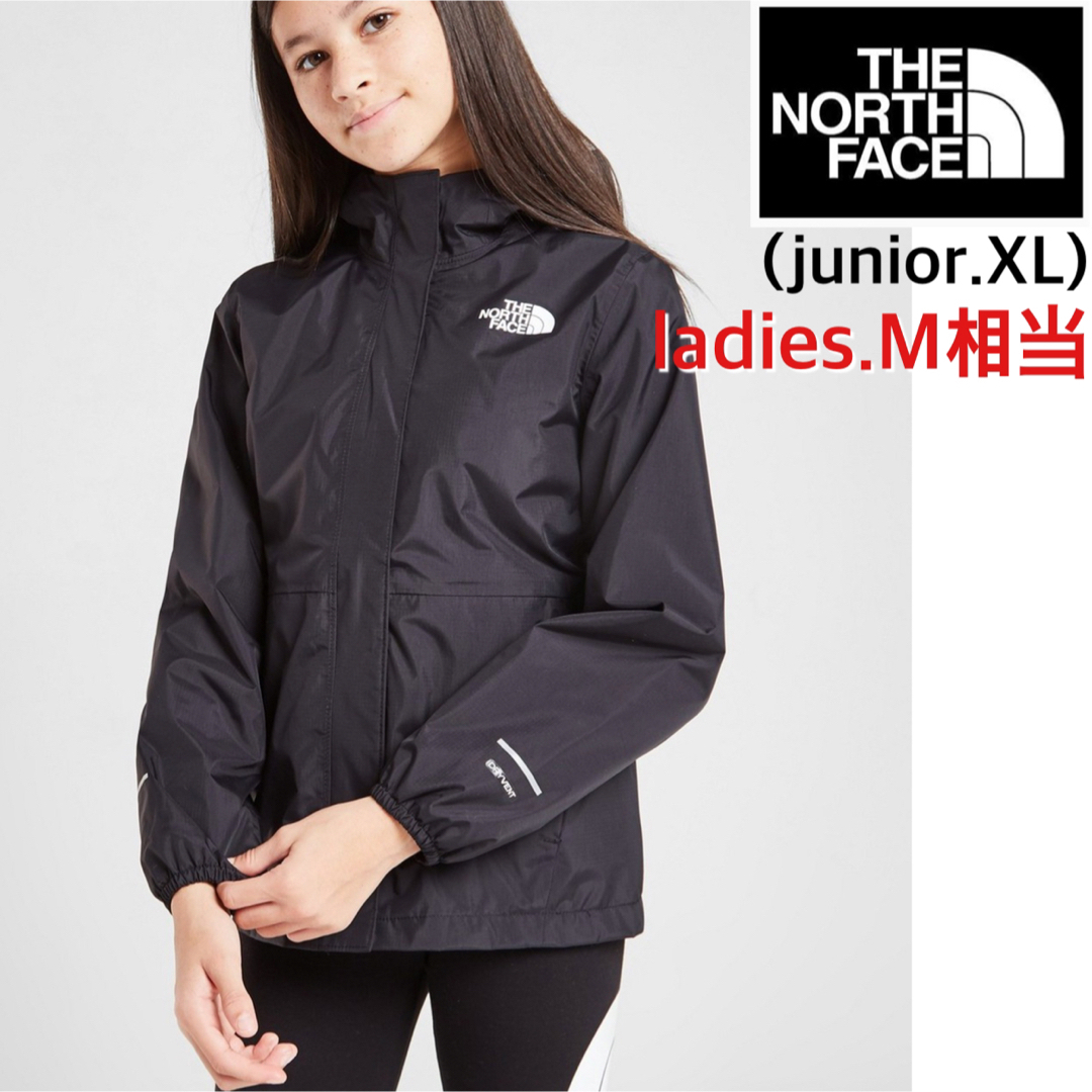 【海外限定】TNF ジュニア　レディース　ウィンドブレーカー　ブラック　M相当TNFアウターおだはる