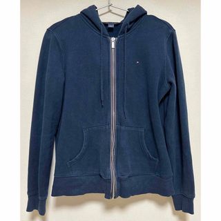 トミーヒルフィガー(TOMMY HILFIGER)のトミーヒルフィガー レディース パーカー ネイビー(パーカー)