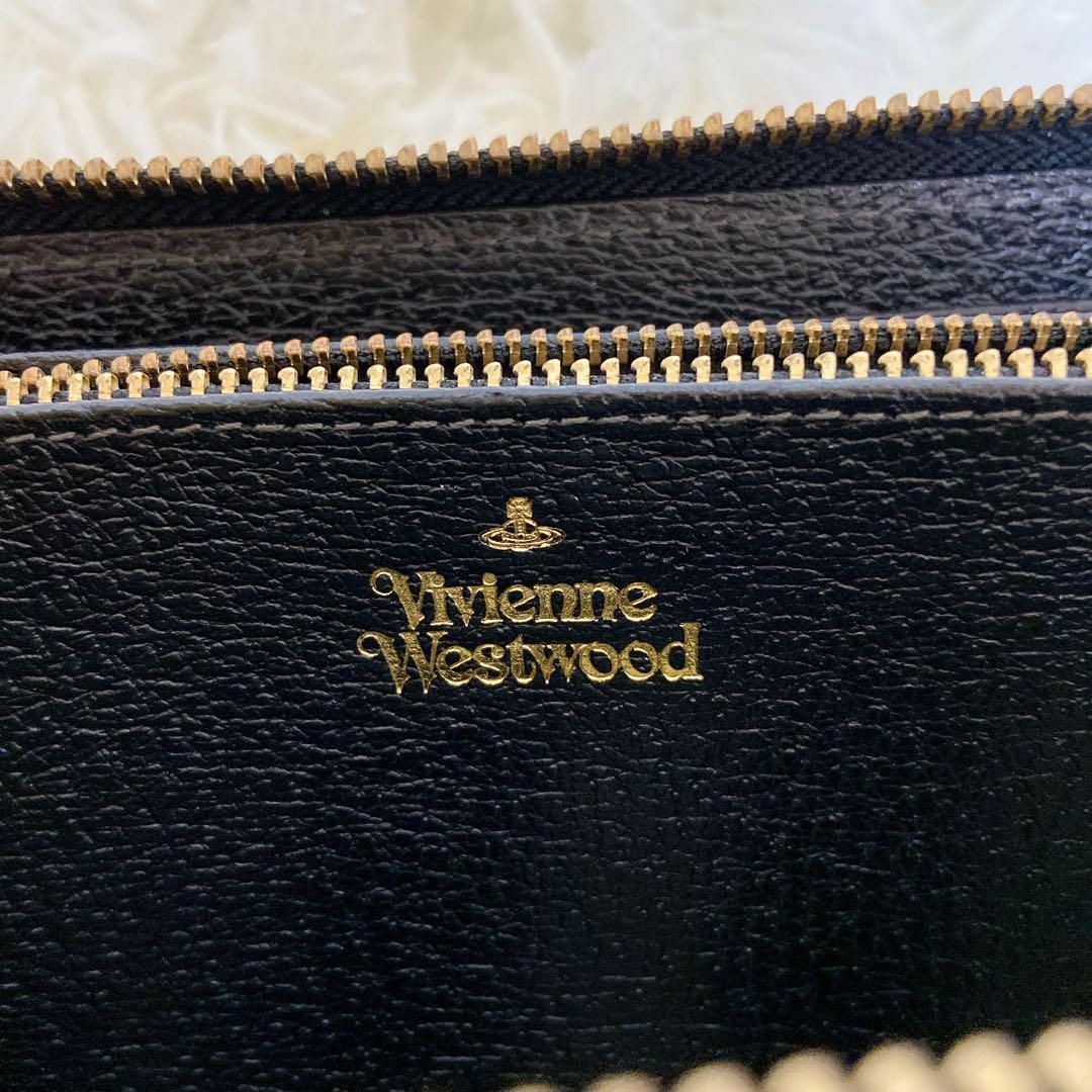 Vivienne Westwood(ヴィヴィアンウエストウッド)の美品☆ Vivienne Westwood ラウンドファスナー 長財布 ブラック レディースのファッション小物(財布)の商品写真