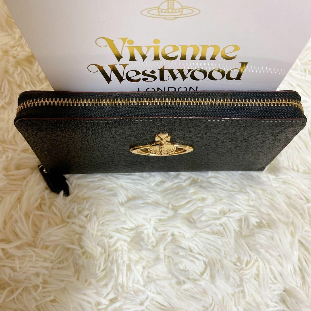 Vivienne Westwood(ヴィヴィアンウエストウッド)の美品☆ Vivienne Westwood ラウンドファスナー 長財布 ブラック レディースのファッション小物(財布)の商品写真