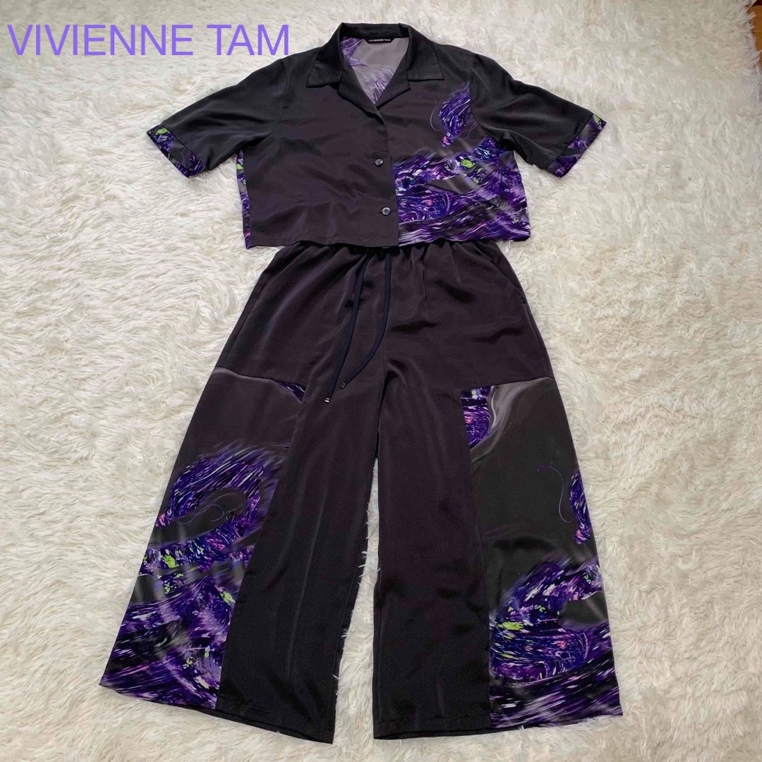 ★美品★VIVIENNE TAMヴィヴィアンタム龍ドラゴンセットアップグレー40