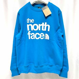 ザノースフェイス(THE NORTH FACE)のL 海外限定 ノースフェイス ビッグ ロゴ スウェット トレーナー ターコイズ(スウェット)