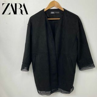 ザラ(ZARA)のZARA FAUX SUEDE JACKET サイズM(ロングコート)