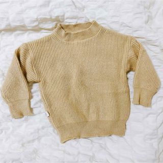 ザラキッズ(ZARA KIDS)のニット 韓国子供服 黄色 キッズ 90 80 冬 タートルニット トップス(ニット)