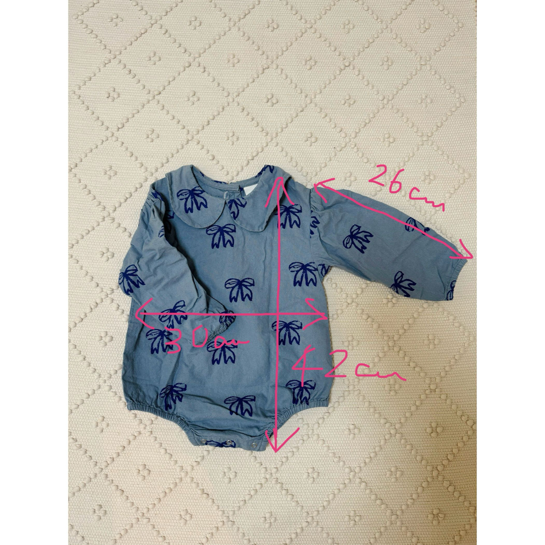 こども ビームス(コドモビームス)の【WYNKEN】YEUX BLUE BOW PETER PAN ROMPER キッズ/ベビー/マタニティのベビー服(~85cm)(ロンパース)の商品写真