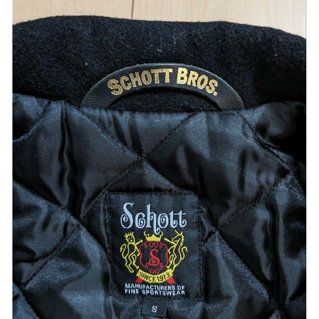 schott(ショット)のS 美品 Schott × nano universe ライダースロングコート レディースのジャケット/アウター(ライダースジャケット)の商品写真