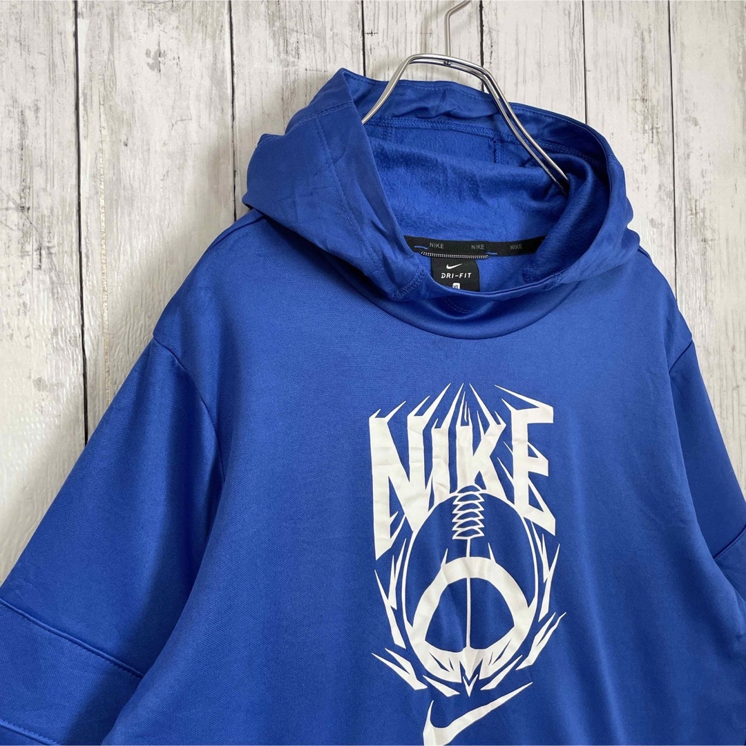 NIKE(ナイキ)のNIKE ナイキ プルオーバー トラックジャケット スウッシュ ビッグロゴ 古着 メンズのトップス(ジャージ)の商品写真