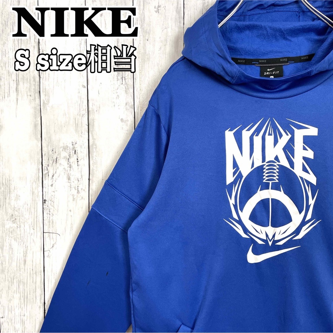 NIKE(ナイキ)のNIKE ナイキ プルオーバー トラックジャケット スウッシュ ビッグロゴ 古着 メンズのトップス(ジャージ)の商品写真