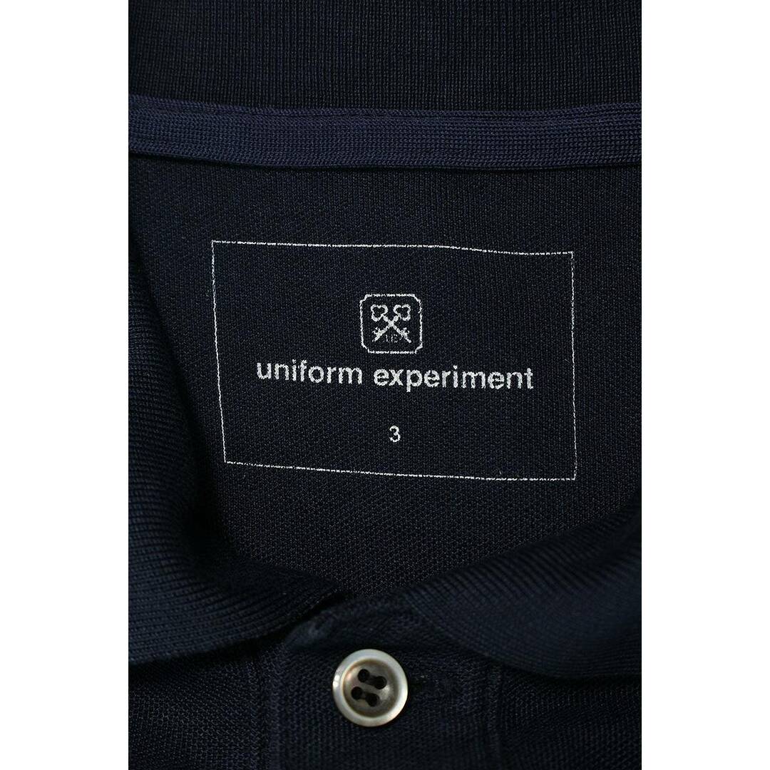 ユニフォームエクスペリメント uniform experiment　  UE-130080 袖ボーダー切替半袖ポロシャツ メンズ 3 2