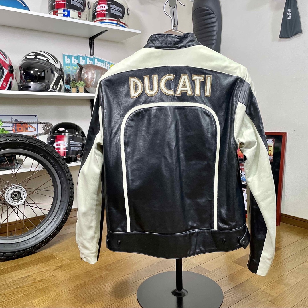 超美品☆DUCATI by DAINESE レザージャケット ブラック/S